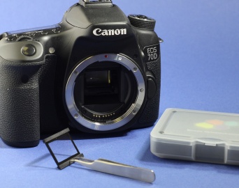 Canon EOS 70D with Mosaic Engineering VAF filter